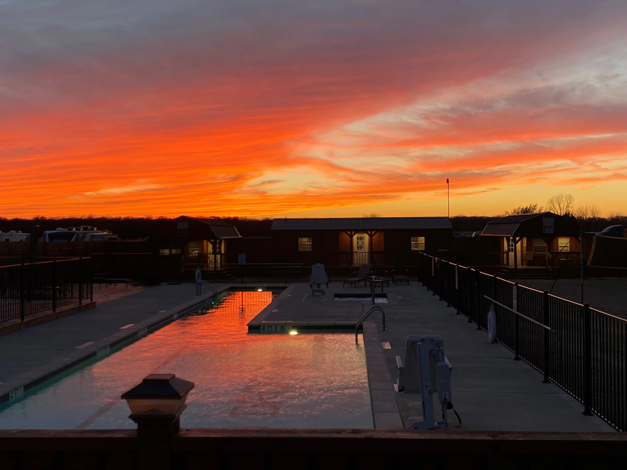 Pool-sunset